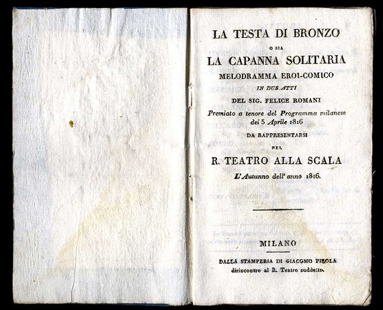 La testa di bronzo o sia La capanna solitaria