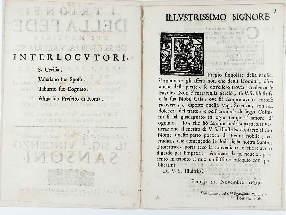 I trionfi della fede nel martirio de' SS. Cecilia, Valeriano, e Tiburtio