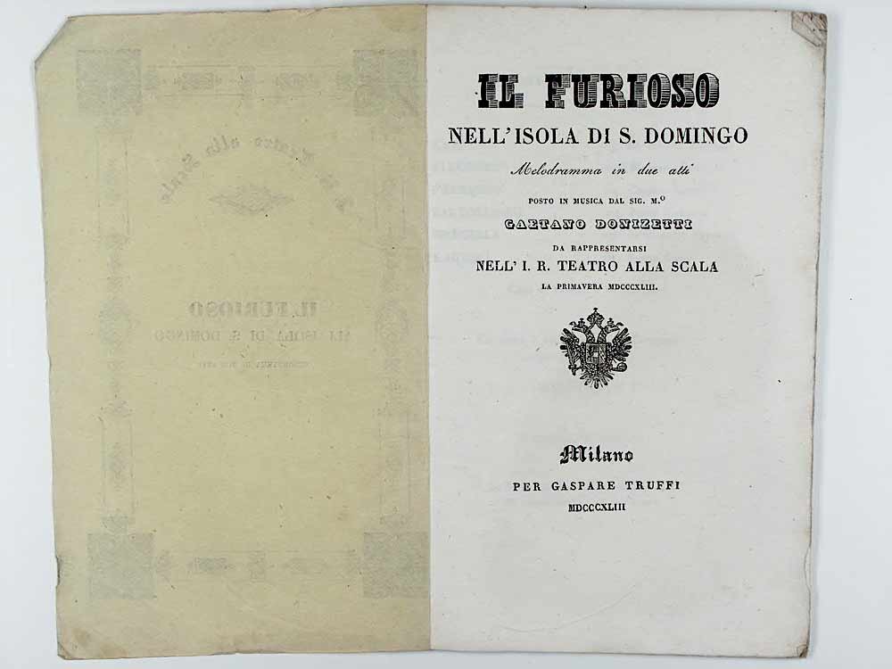 Il furioso nell' isola di S. Domingo