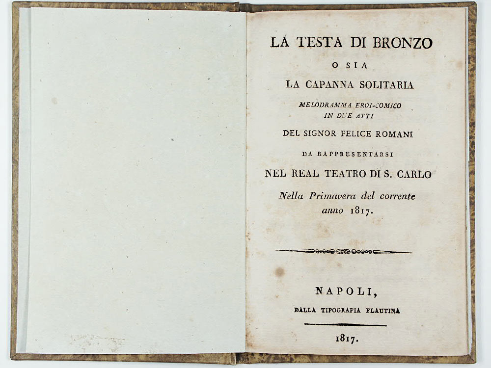 La testa di bronzo ossia La capanna solitaria