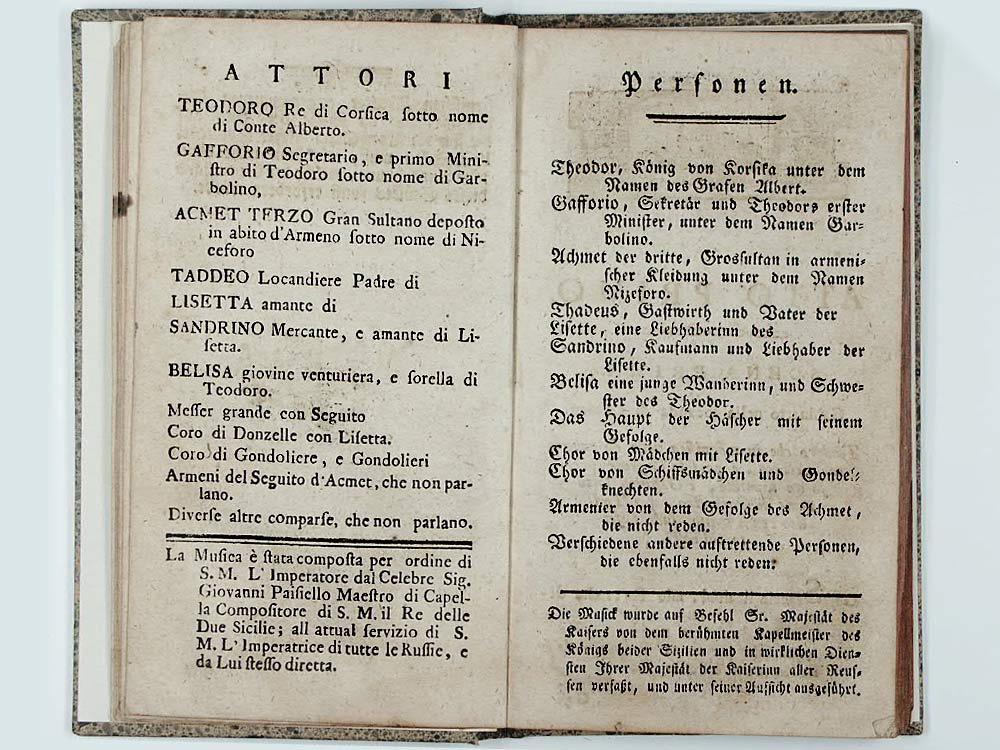 Il re Teodoro in Venezia