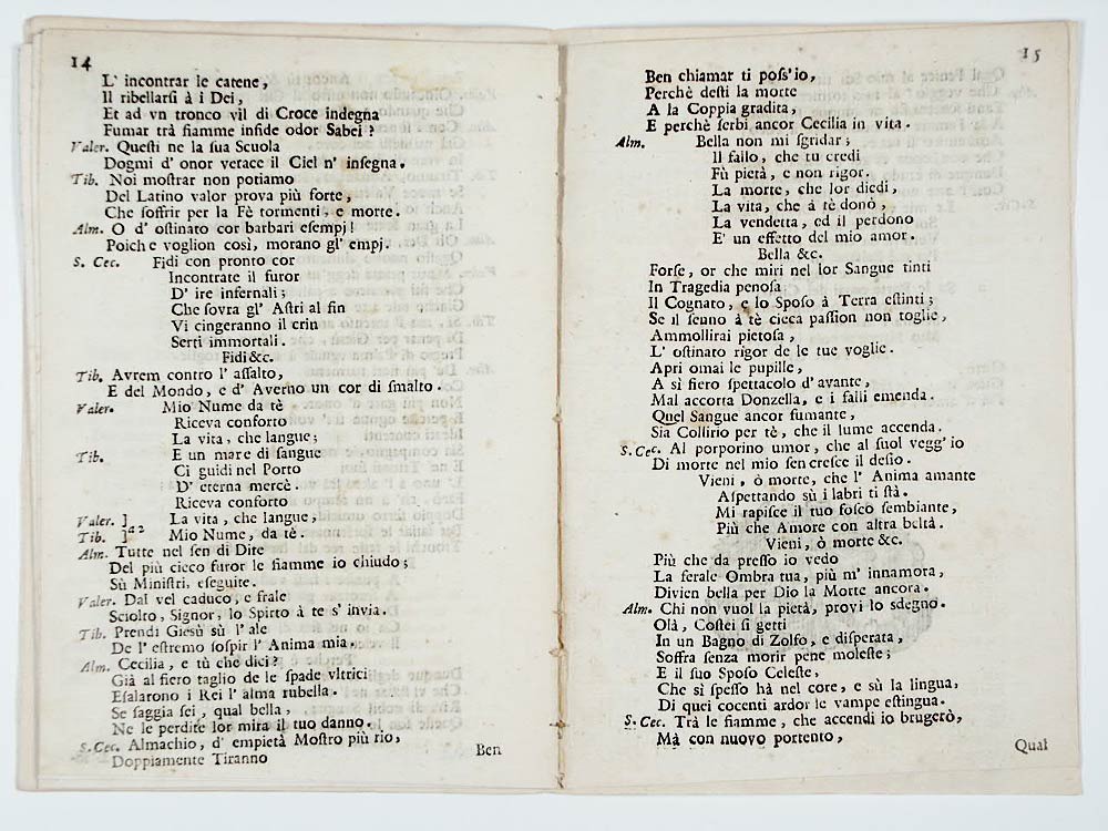 I trionfi della fede nel martirio de' SS. Cecilia, Valeriano, e Tiburtio